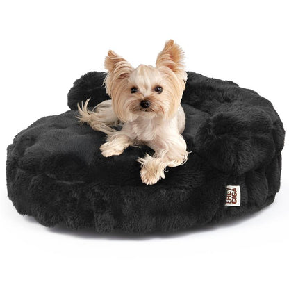 EHEYCIGA Dog Bed and Cat Couch – Fluffy Faux Rabbit Fur Pet Sofa for Dogs and Cats, Washable Removable Cover, Waterproof and Non-Slip,