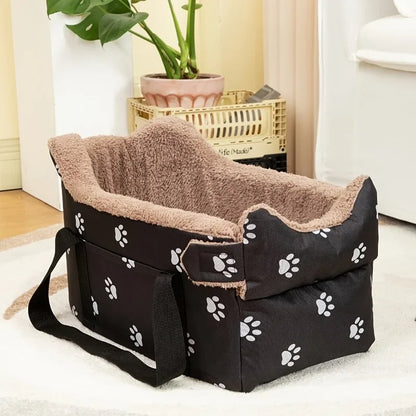 Pet Car Carrier, Portable Pet Safety Seat for Small Dogs and Cats Center Console Safety Travel Bed Dog Bed Cat Bed