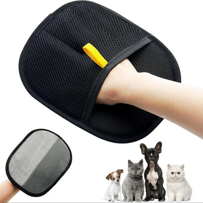 Pet Hair Removal Gloves, Reusable Electrostatic Pet Hair Remover Tool, Washable Double-Sided Pet Grooming Gloves for Furniture & Car Seats