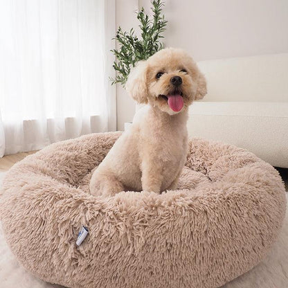 Oatmeal Calming Donut Pet Bed