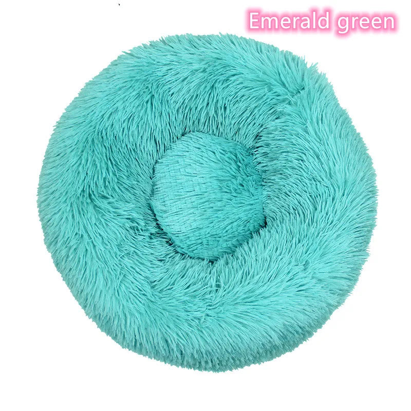 Super Soft Pet Cat Bed Plush Full Size Washable Calm Bed Donut Bed Comfortable Sleeping Artifact Suitable for Winter