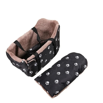 Pet Car Carrier, Portable Pet Safety Seat for Small Dogs and Cats Center Console Safety Travel Bed Dog Bed Cat Bed