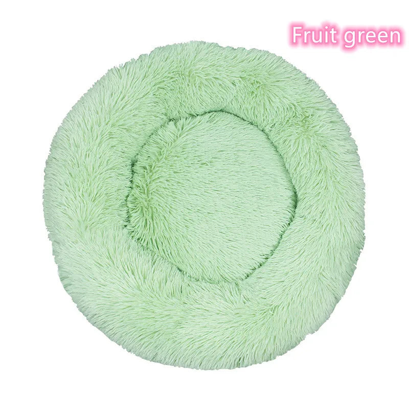 Super Soft Pet Cat Bed Plush Full Size Washable Calm Bed Donut Bed Comfortable Sleeping Artifact Suitable for Winter
