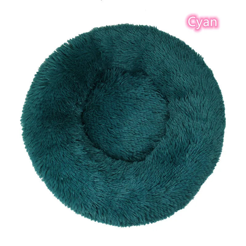 Super Soft Pet Cat Bed Plush Full Size Washable Calm Bed Donut Bed Comfortable Sleeping Artifact Suitable for Winter
