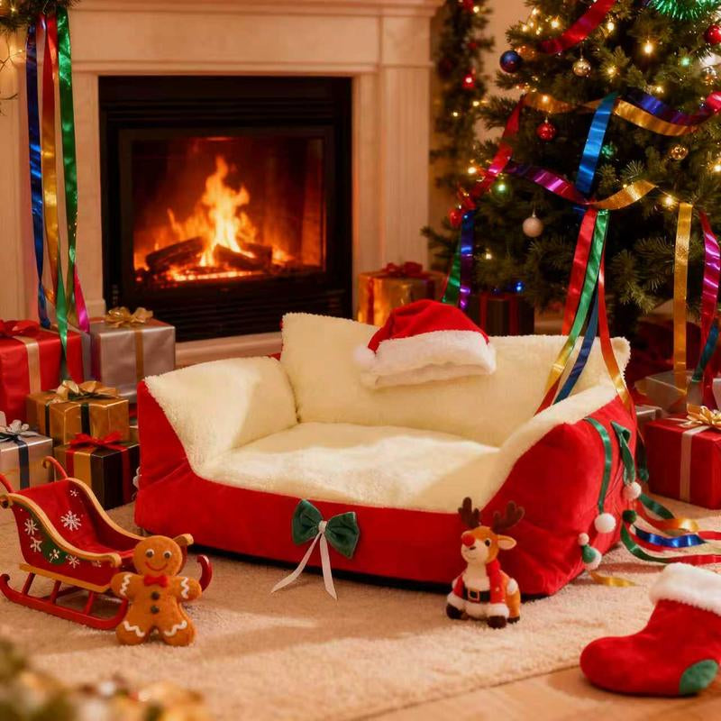 A Sofa Bed Specially Designed for Small Dogs and Cats! Soft, Fluffy, and Super Warm; Your Feline Friend Will Fall Asleep Instantly, and Its Stylish Design Goes with Everything.