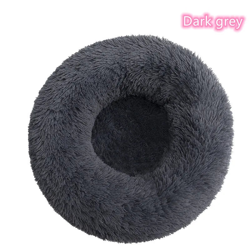 Super Soft Pet Cat Bed Plush Full Size Washable Calm Bed Donut Bed Comfortable Sleeping Artifact Suitable for Winter