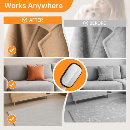 Pet Hair Removal Gloves, Reusable Electrostatic Pet Hair Remover Tool, Washable Double-Sided Pet Grooming Gloves for Furniture & Car Seats