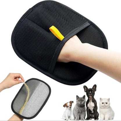 Pet Hair Removal Gloves, Reusable Electrostatic Pet Hair Remover Tool, Washable Double-Sided Pet Grooming Gloves for Furniture & Car Seats