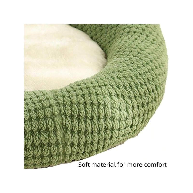 Soft and Breathable Plush Cute Pet Bed, Open Design Warm Pet Nest, Suitable for Cats and Small Dogs (Round Bed Design)