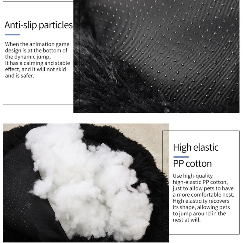 Super Soft Pet Cat Bed Plush Full Size Washable Calm Bed Donut Bed Comfortable Sleeping Artifact Suitable for Winter