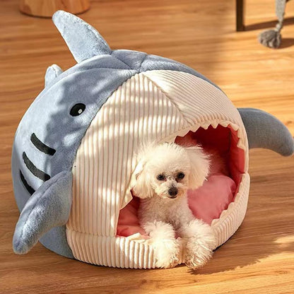 Winter Warm Pet Bed, Spring Shark Design Soft Cat Bed Room Decor, Cute Shark Designed Breathable Dog Bed, Pet Supplies for Indoor Use, Summer Gift, Dog Accessories, Cat Stuff