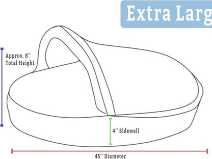 Classic Poly-Cotton Cozy Cave Pet Bed, Large, Round