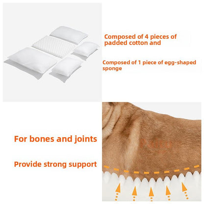 Creative Striped Lamb Wool Plush Winter Warm Cat Bed Pet Sofa Bed Dog Bed Dog House Pet Nest Fully Removable and Washable