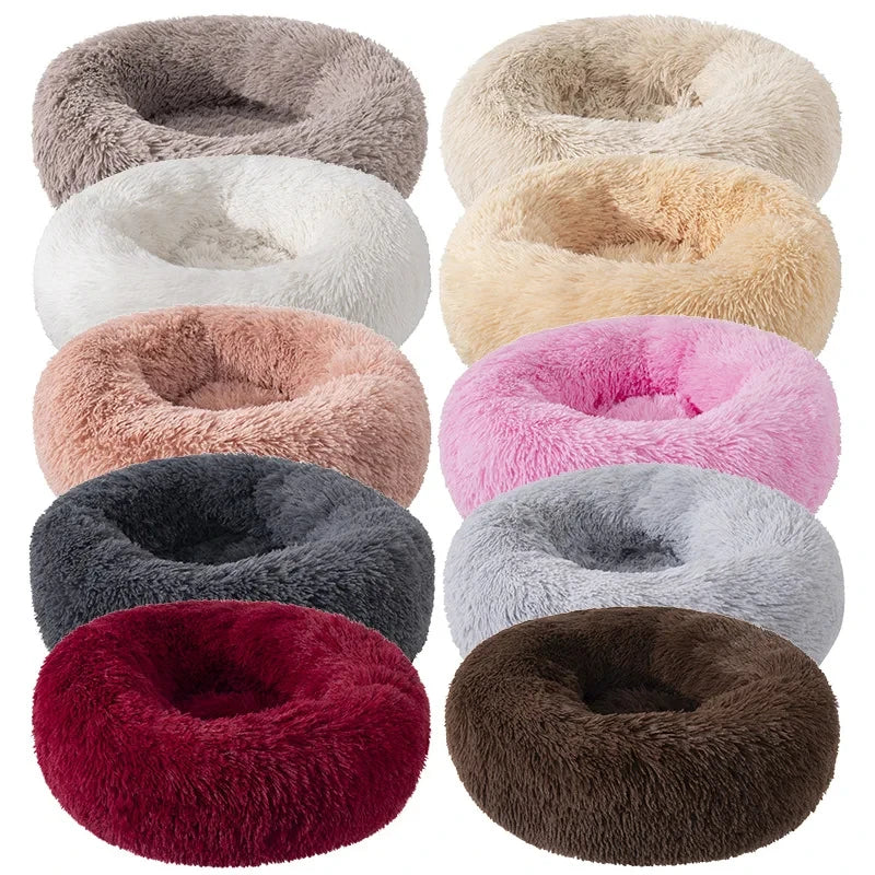 Super Soft Pet Cat Bed Plush Full Size Washable Calm Bed Donut Bed Comfortable Sleeping Artifact Suitable for Winter
