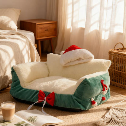 A Sofa Bed Specially Designed for Small Dogs and Cats! Soft, Fluffy, and Super Warm; Your Feline Friend Will Fall Asleep Instantly, and Its Stylish Design Goes with Everything.