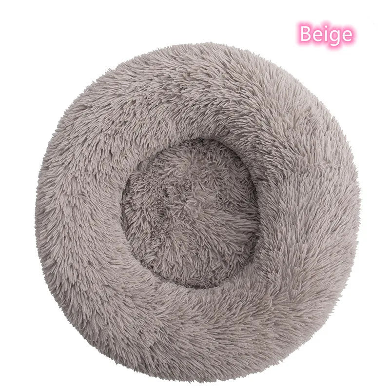 Super Soft Pet Cat Bed Plush Full Size Washable Calm Bed Donut Bed Comfortable Sleeping Artifact Suitable for Winter